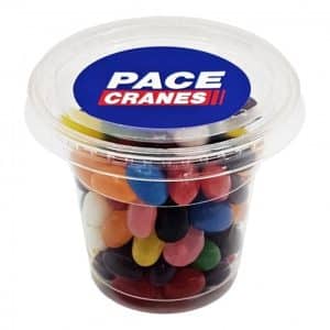 Branded Promotional Tub filled with Jelly Beans 100g