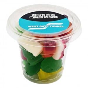 Branded Promotional Tub filled with Mixed Lollies 100g