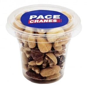 Branded Promotional Tub filled with Mixed Nuts 80g