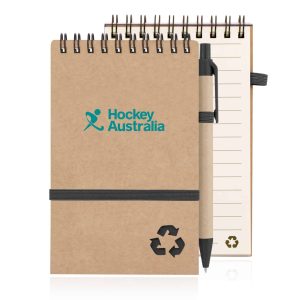 Branded Promotional Eco Notepad Recycled Paper Spiral Bound with Z244