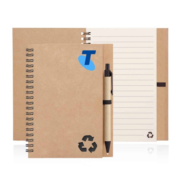Branded Promotional Eco Notebook Recycled Paper Spiral Bound With Z244