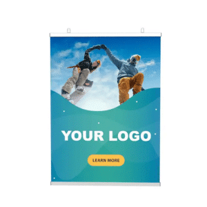 Branded Promotional Hanging Banners With Aluminum Rails
