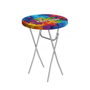 Branded Promotional Full Colour Round Stretch Tabble Topper