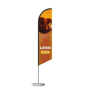 Branded Promotional Medium Feather Banner 3.1M / Bow Banner