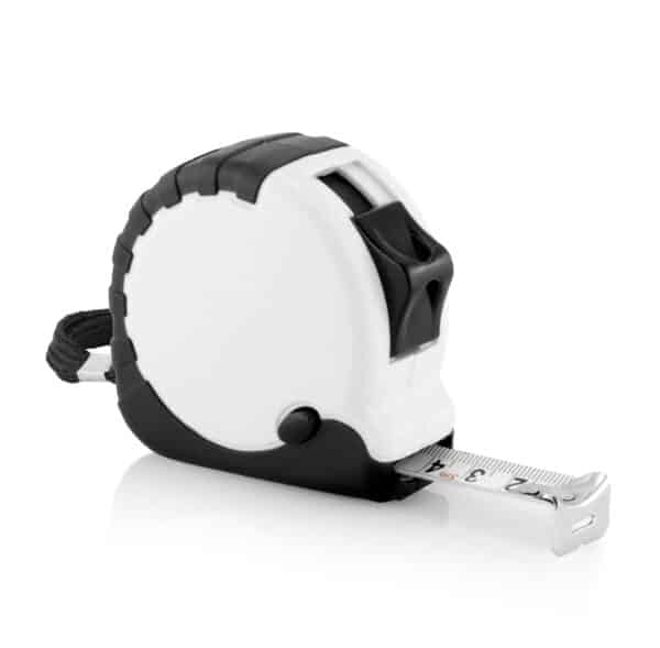 Branded Promotional Tape Measure White 5M