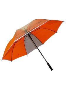 branded Promotional UMBRELLA HI-VIZ SHELTA AUTO-OPEN
