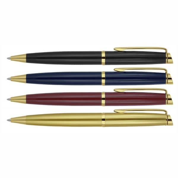 Metal Pen Ballpoint Prestige Gold Trim Hubert - Image 6