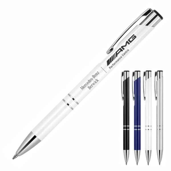 Branded Promotional Metal Pen Ballpoint Executive EU Julia - BLUE INK
