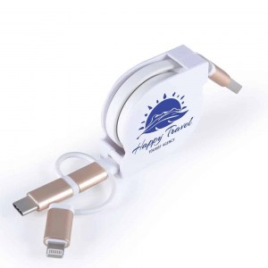 Branded Promotional Fury 3 in 1 Cable