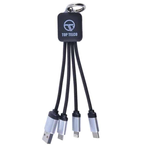 Branded Promotional Glimmer Square Glow Cable