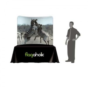 Branded Promotional Tabletop Curved Fabric Tube Display