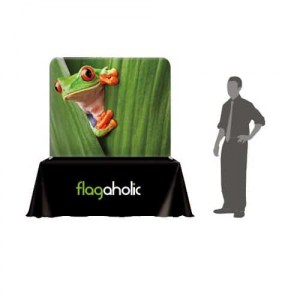 Branded Promotional Tabletop Straight Fabric Tube Display