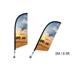 Branded Promotional Wall Mount Feather Banner