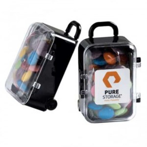 Branded Promotional Carry-On Case with Choc Beans 50g
