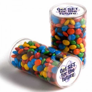Branded Promotional Pet Tube with M&Ms 100g