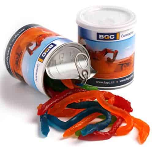Branded Promotional Pull Can With Snakes 200G