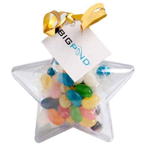 Branded Promotional Acrylic Star With Jelly Beans 50G