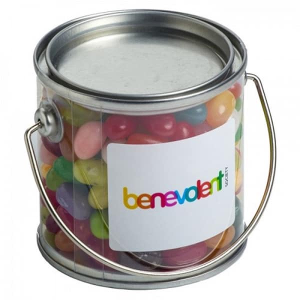 Branded Promotional Small Pvc Bucket With Jelly Belly Jelly Beans
