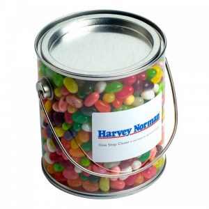Branded Promotional Big PVC Bucket filled with JELLY BELLY Jelly Beans
