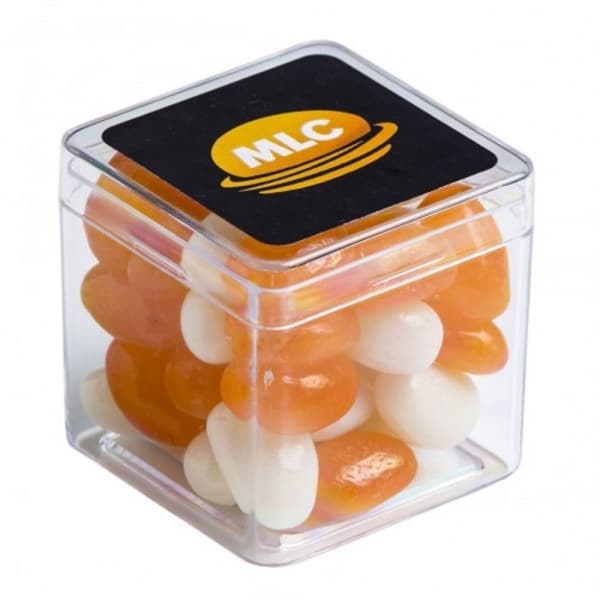 Branded Promotional Jelly Beans In Hard Cube 60G