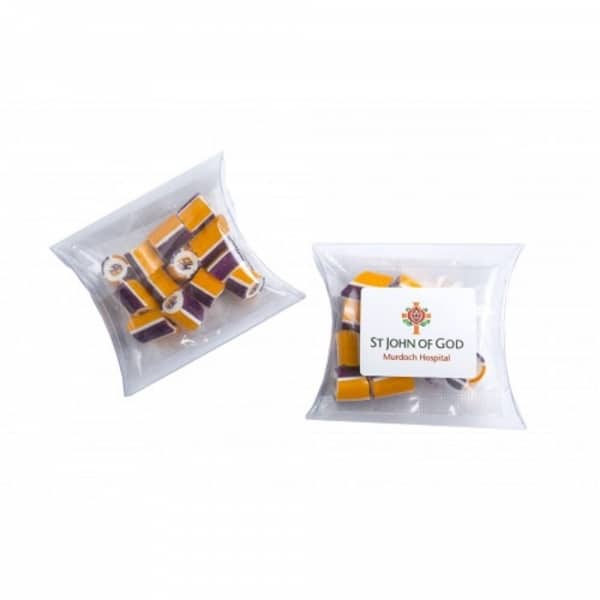 Branded Promotional Rock Candy In Pvc Pillow Pack 40G