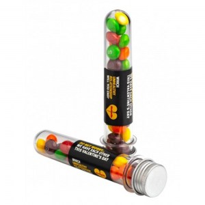 Branded Promotional Test  Tube with Skittles 40g