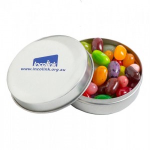 Branded Promotional Candle Tin with JELLY BELLY Jelly Beans