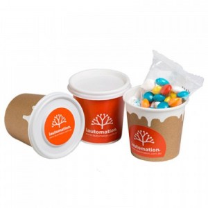 Branded Promotional Coffee Cup With Chewy Fruits 50g