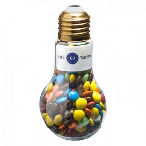 Branded Promotional Light Bulb with M&Ms 100g