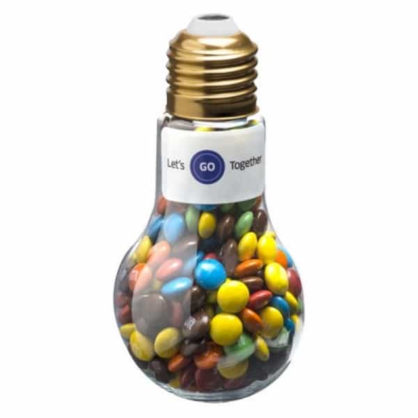 Branded Promotional Light Bulb With M&Amp;Ms 100G