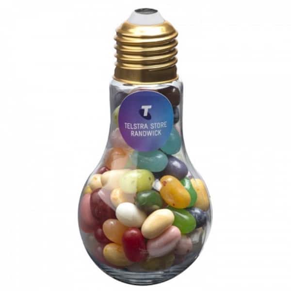 Branded Promotional Light Bulb With Jelly Belly Jelly Beans