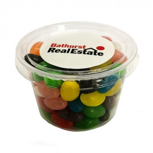 Branded Promotional Tub Filled With Jelly Beans 100G