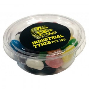 Branded Promotional Tub filled with Jelly Beans 50g