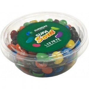 Branded Promotional Tub filled with M&Ms 50g
