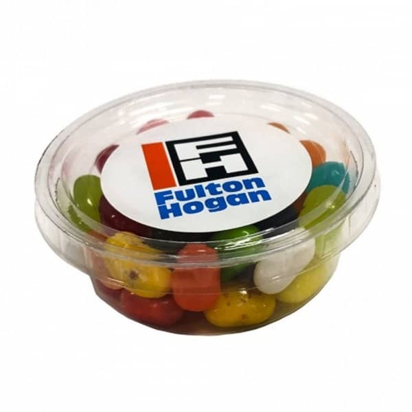 Branded Promotional Tub filled with JELLY BELLY Jelly Beans 50g