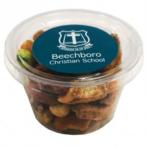 Branded Promotional Tub filled with BAR MIX 50g