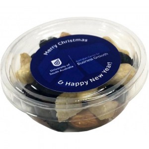 Branded Promotional Tub filled with Fruit & Nut Mix 35g