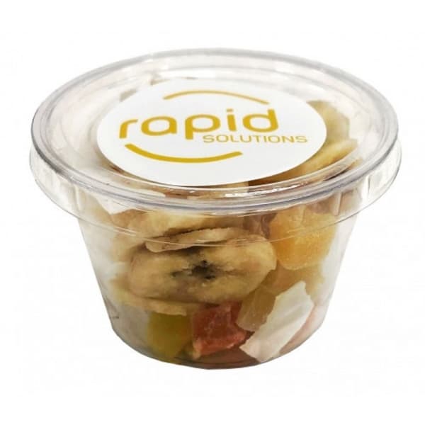 Branded Promotional Tub Filled With Dried Fruit Mix 60G