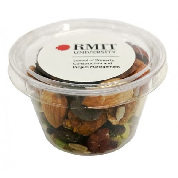 Branded Promotional Tub Filled With Premium Trail Mix 70G
