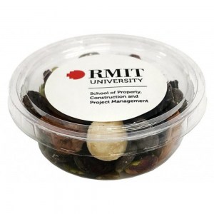 Branded Promotional Tub filled with Premium Trail Mix 35g