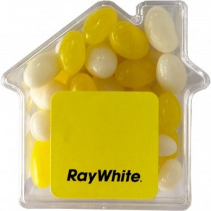 Branded Promotional Jelly Beans in Acrylic House 50g