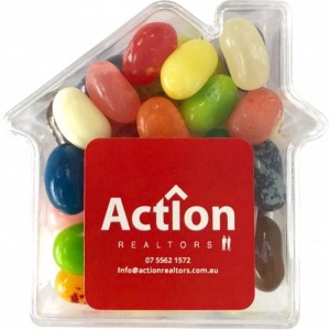 Branded Promotional JELLY BELLY Jelly Beans in Acrylic House 50g