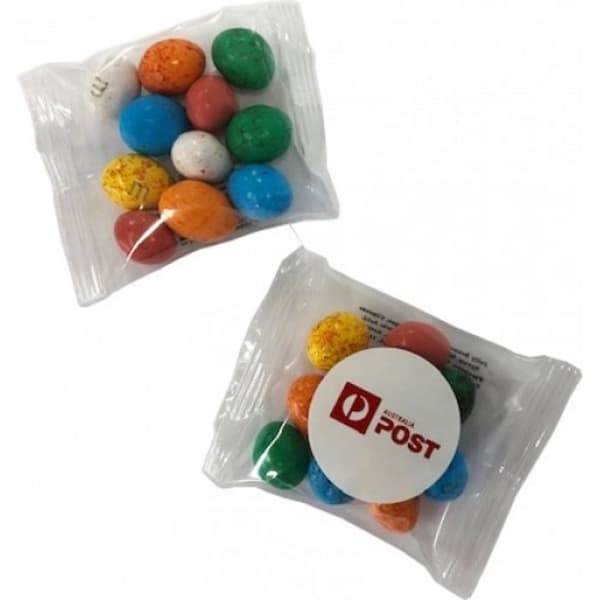Branded Promotional Candy Coated Chocolate Eggs In Bag 25G