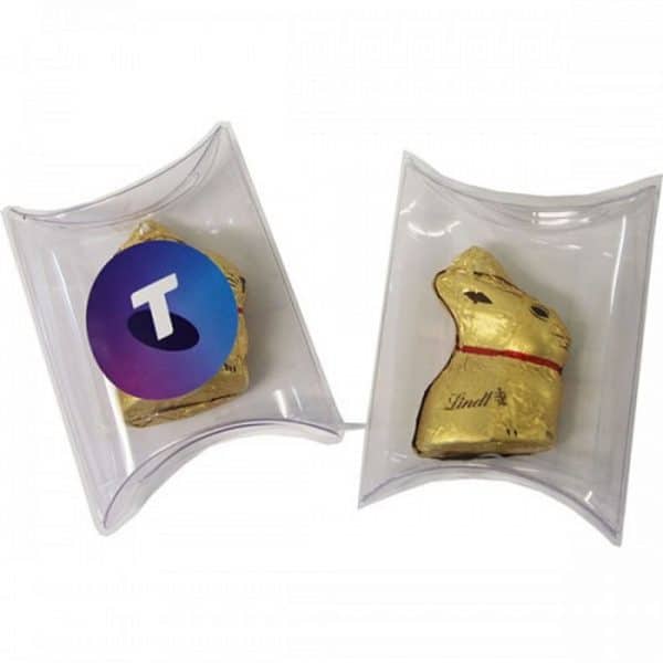 Branded Promotional Pillow Pack with Gold Lindt Bunny