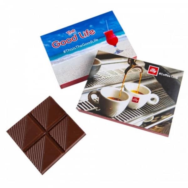 Branded Promotional Chocolate Square In Box 15G