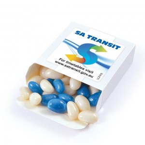 Branded Promotional Corporate Colour Jelly Beans in 50g Box