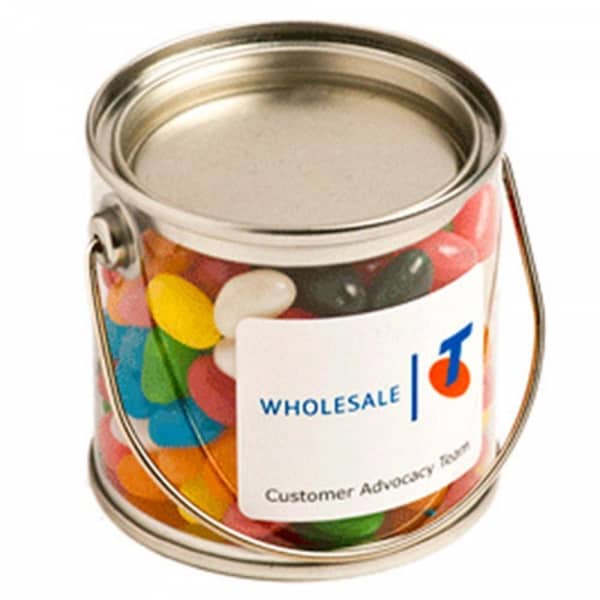 Branded Promotional Small Pvc Bucket Filled With Jelly Beans