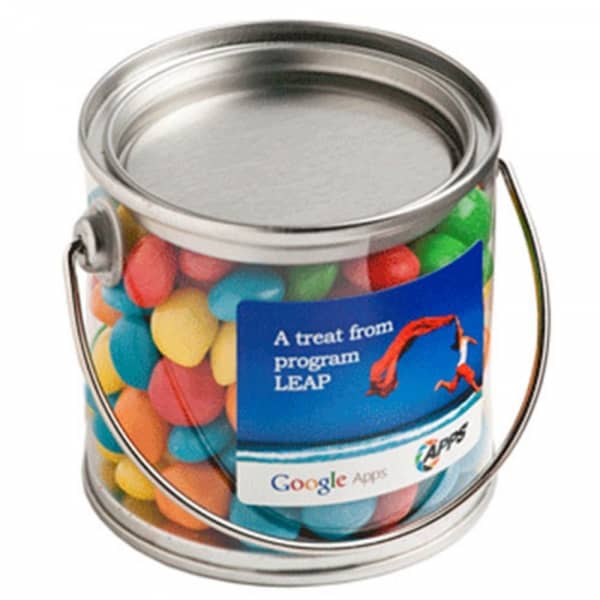 Branded Promotional Small Pvc Bucket Filled With Chewy Fruits