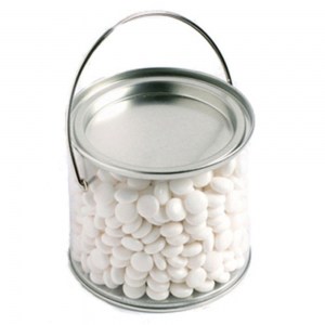 Branded Promotional Medium PVC Bucket filled with Chewy Mints