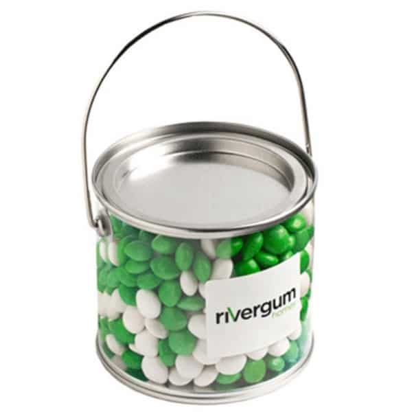 Branded Promotional Medium Pvc Bucket Filled With Chewy Fruits